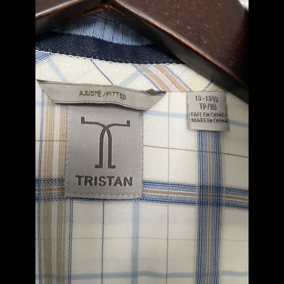 Tristan White Plaid Collared Shirt - Picture 2 of 4